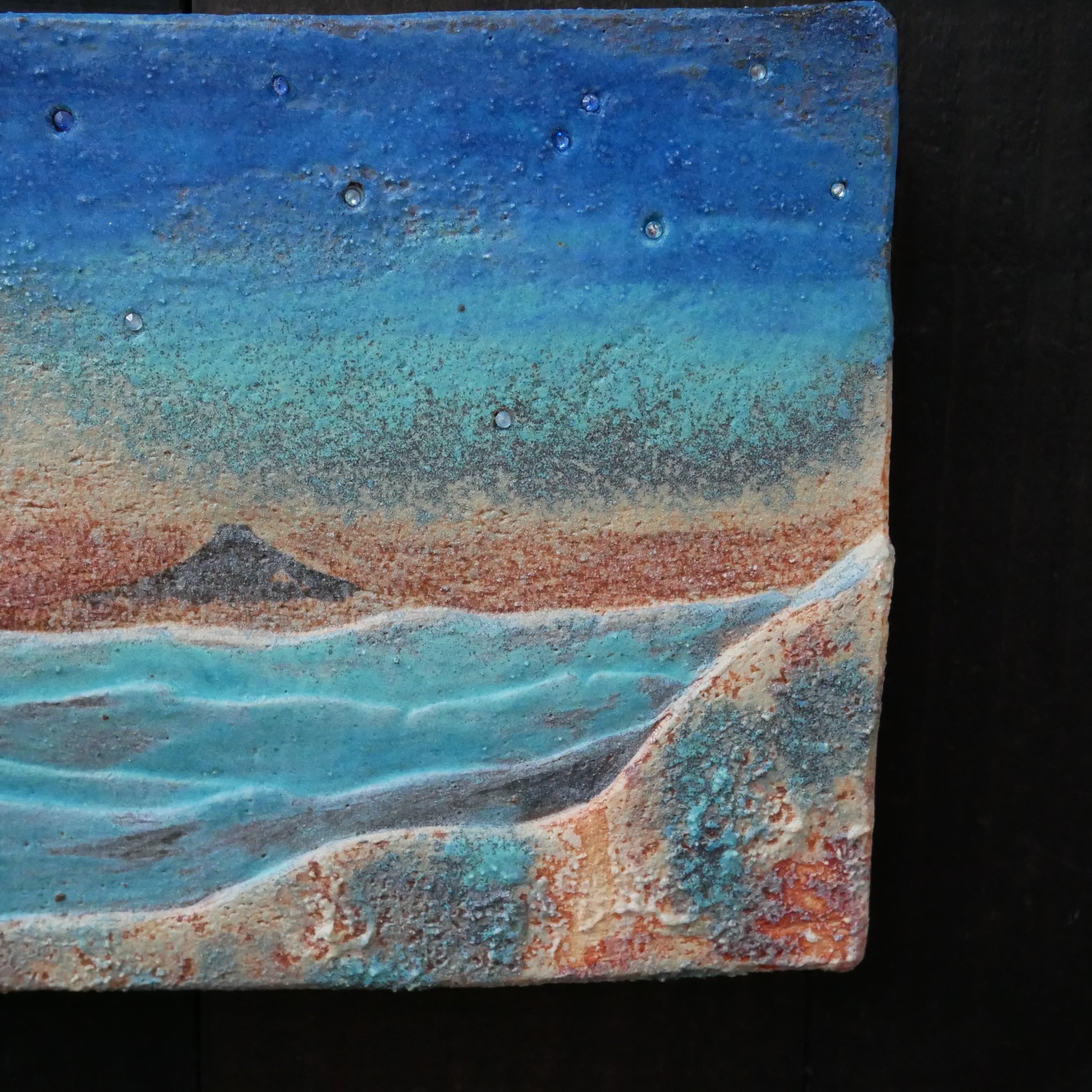 渡り鳥と富士 陶板レリーフ | Haneco