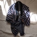 野良着 襤褸 藍染 木綿 着物 縞模様 ジャパンヴィンテージ リメイク素材 | noragi jacket boro indigo kimono cotton stripe japan vintage