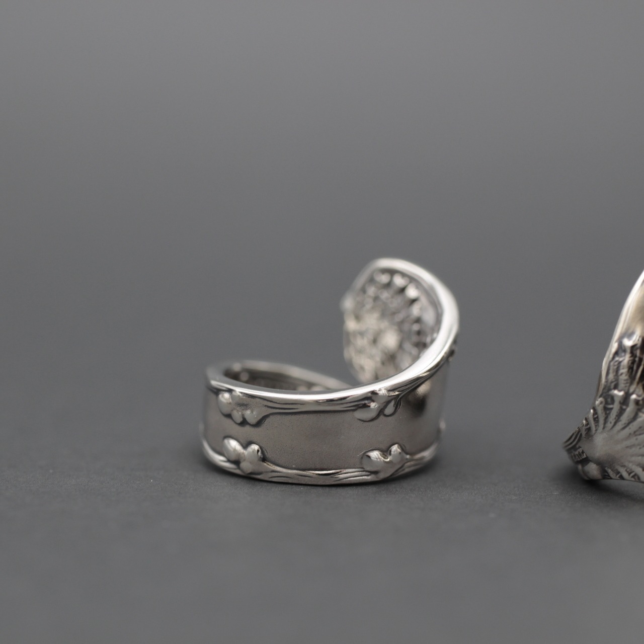 Vintage】TIFFANY フラワーカフ 花 silver バングル