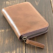 HORWEEN シェルコードバン ミドルウォレット バーボン
