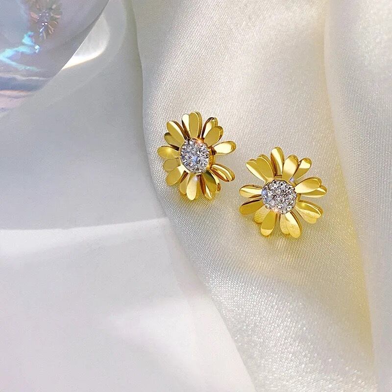 金アレ対応 316L daisy flower pierce (0200)