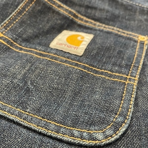 【Carhartt】ダブルニー デニム ペインターパンツ ジーンズ W27L30 カーハート US古着 アメリカ古着