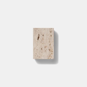 MARBLE DISPLAY CUBE - Roman Travertine × Medium