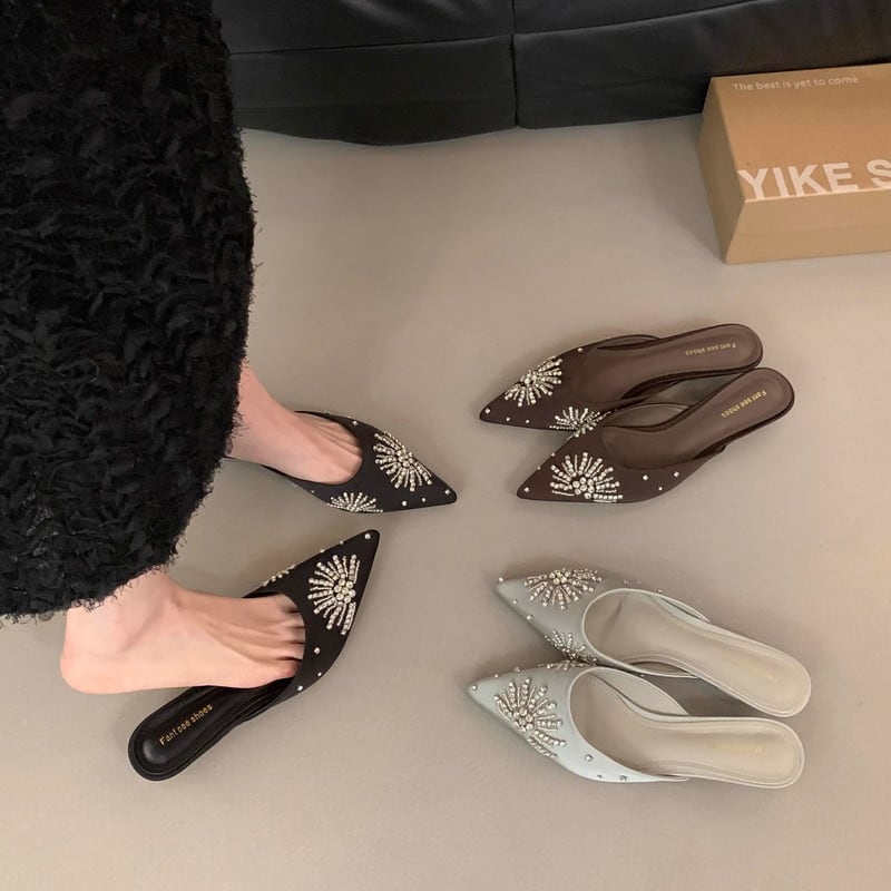 rhinestone mule 10828