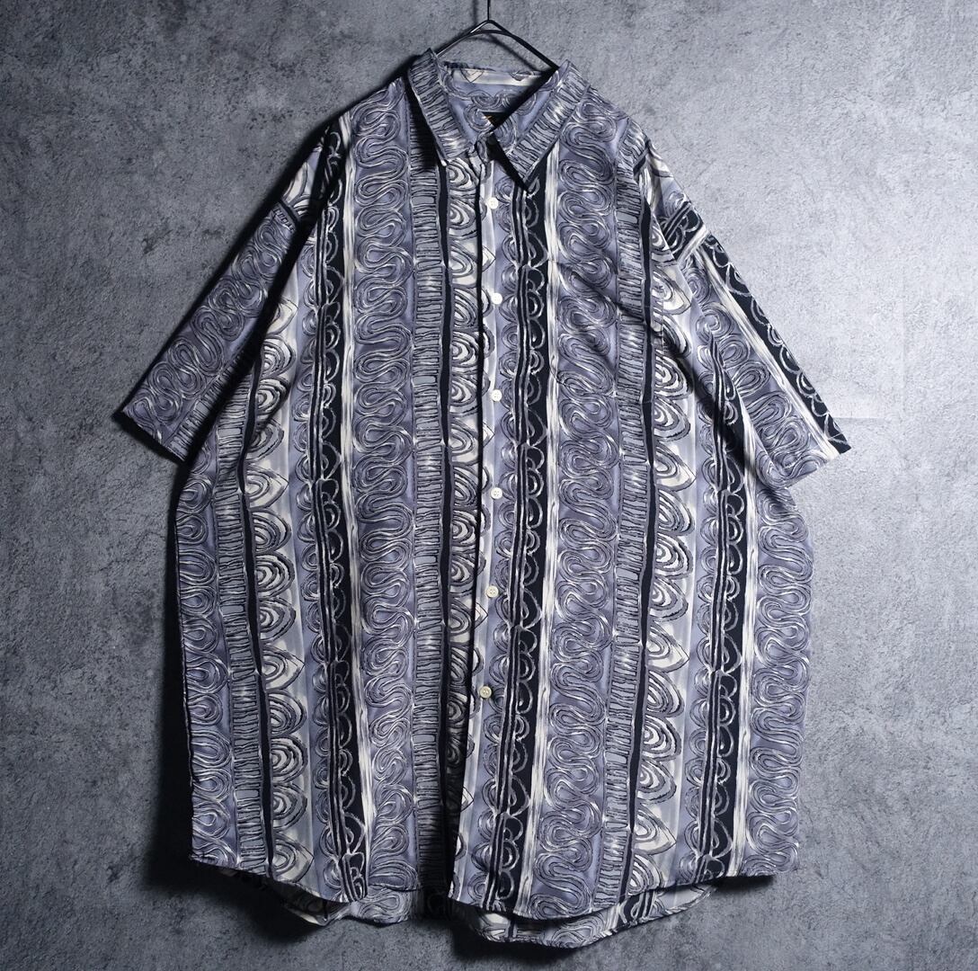 Multicolor Abstract Stripe Pattern Design Shirt