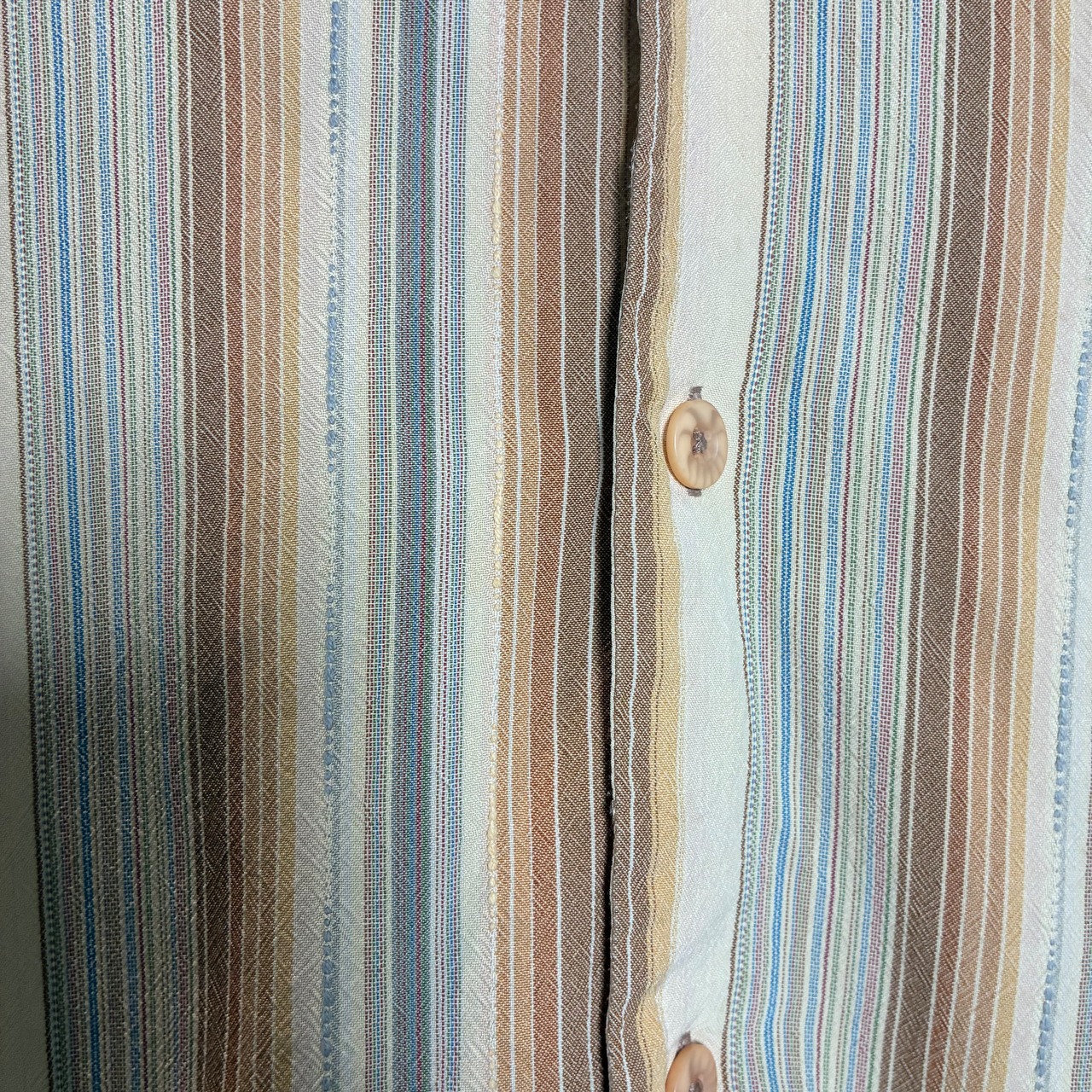 00s Tommy Bahama Vintage Fit silk オープンカラーアロハ イエロー マルチストライプ