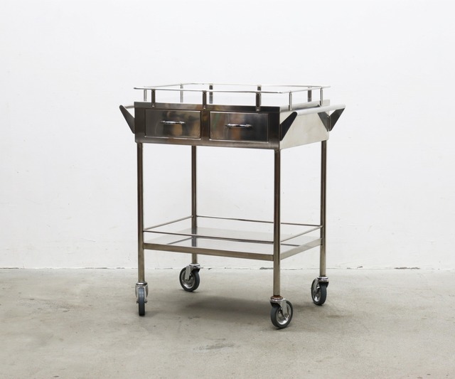 ステンレス キャスター 引き出し付き ワゴン シェルフ 収納 食器棚 モダン キッチン 展示台 メディカル 業務用 RIS10135
