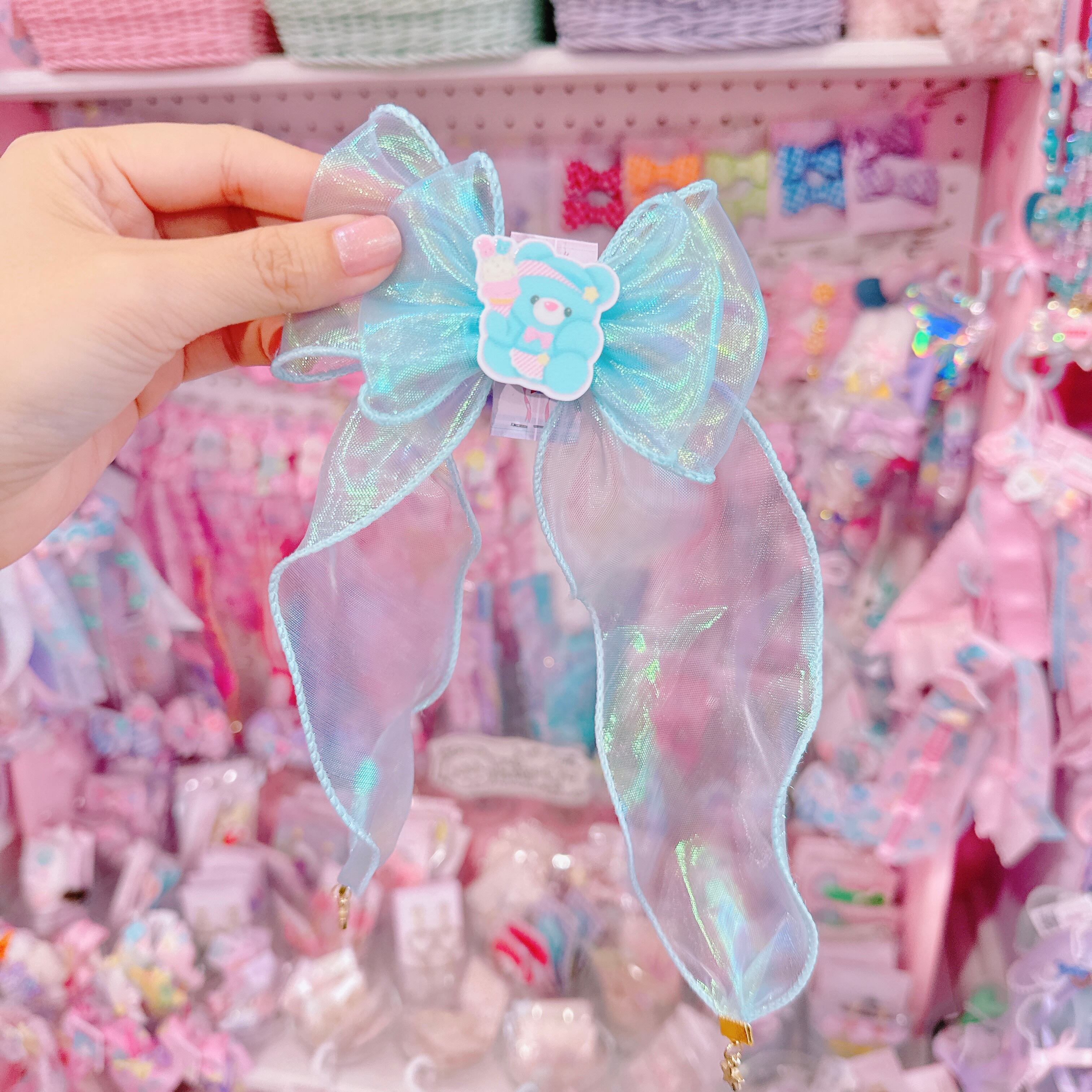 【F7】58-16たらりんオーガンジーヘアクリップ