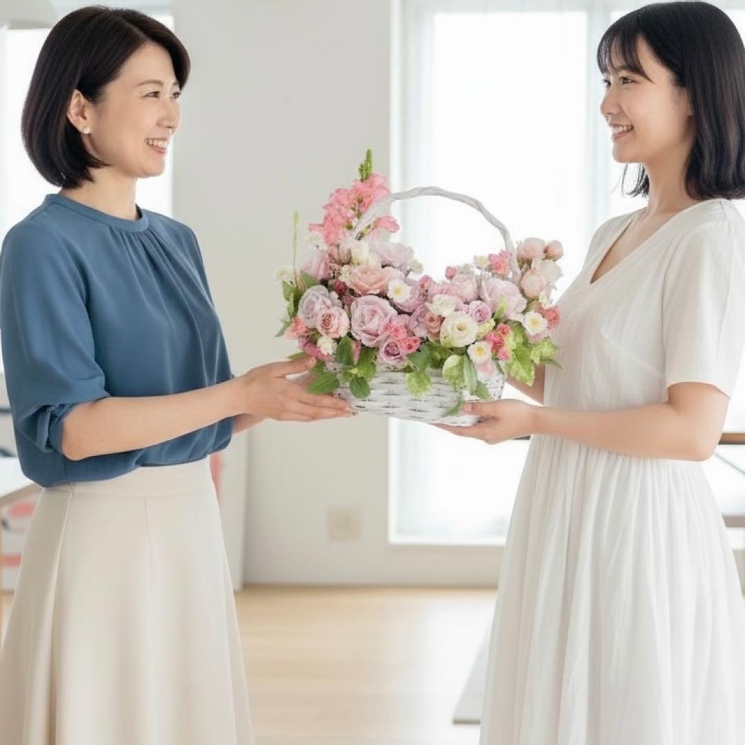 母の日ギフト｜迷ったらこれ“ちょうどいい華やかさ”のローズバスケット