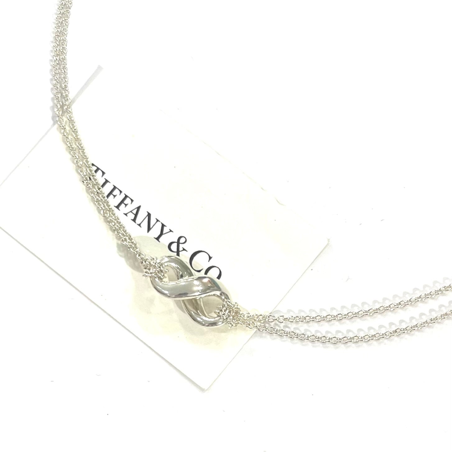 限定価格【TIFFANY&Co.】2765 ダブル チェーン 立体 インフィニティ