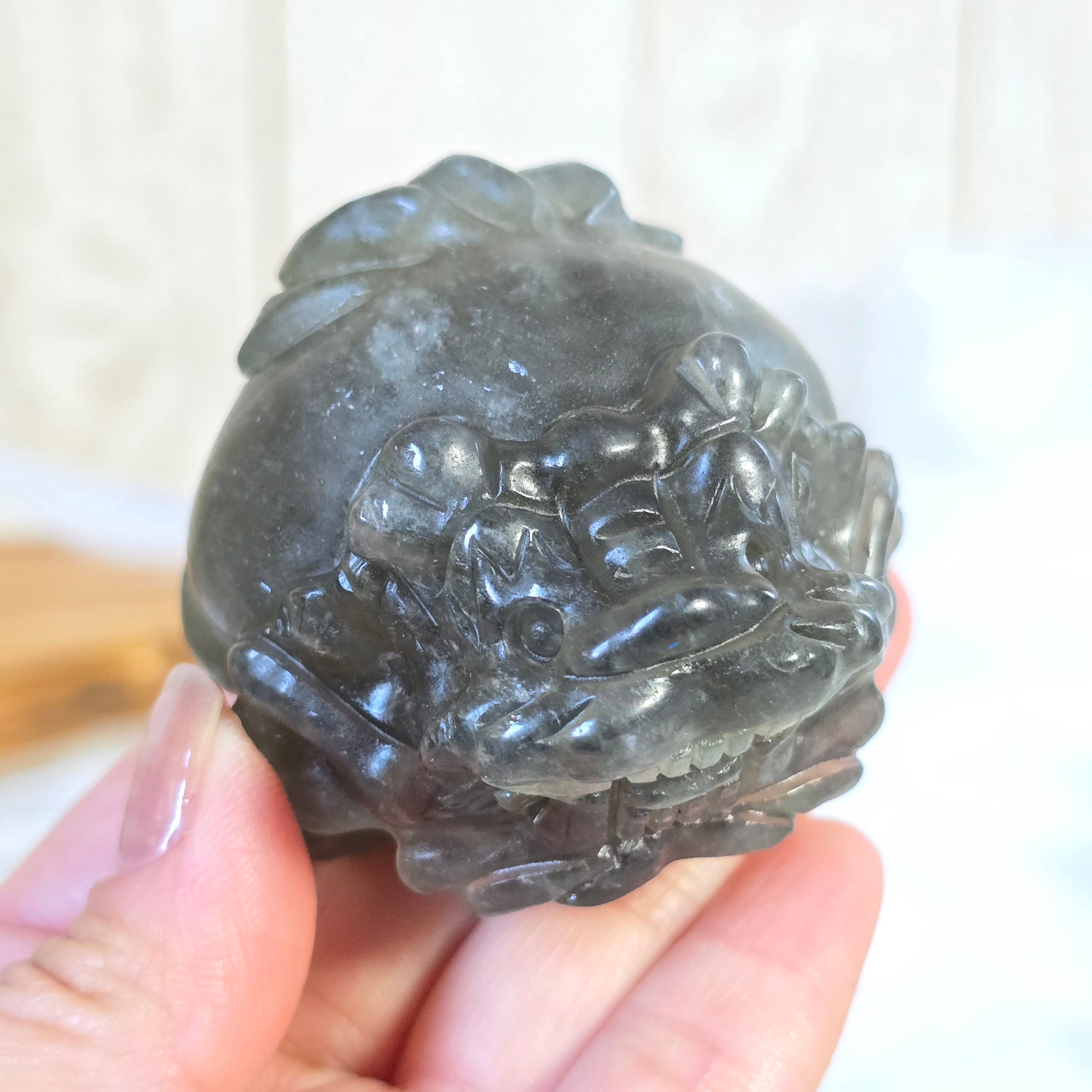 水晶 ロングイ 虹キラキラ龍亀 | 送料無料の鉱物のお店˗ˋchat