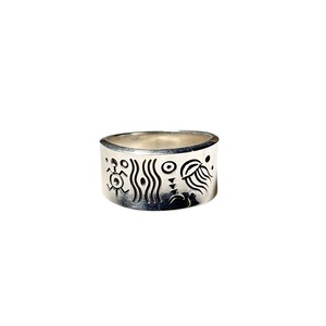 Navajo NORBERT PESHLAKAI silver stamp ring