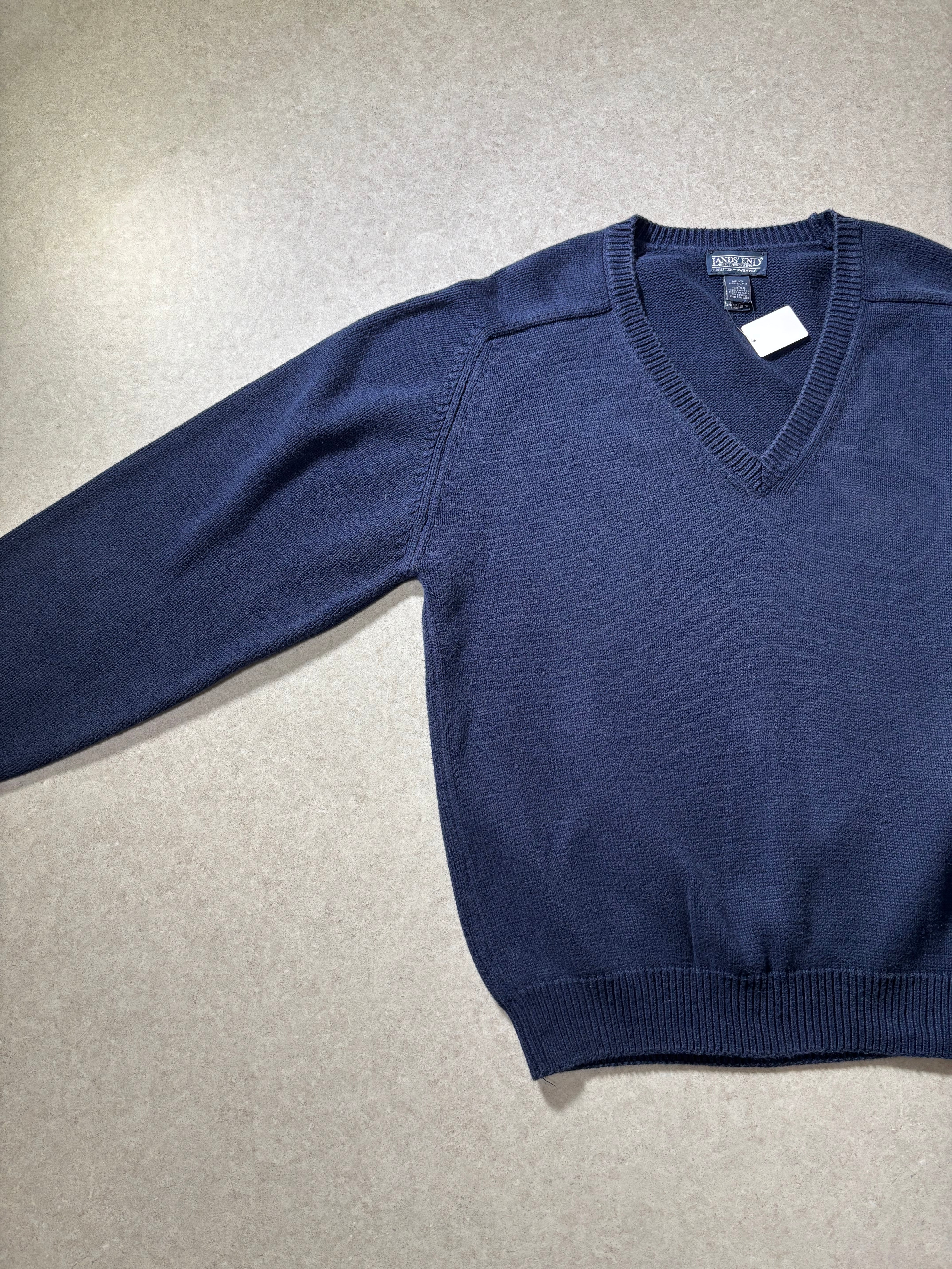 90s LANDS'END drifter cotton knit made in USA | 古着屋2000