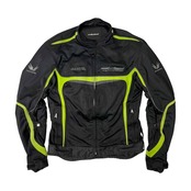 フル装備 MOTORHEAD モーターヘッド 肘,肩,胸,背中プロテクター入り メッシュ ライディング ジャケット バイクウェア 3L /メンズ/ブラック