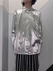 90's more filati メタリックシャツ