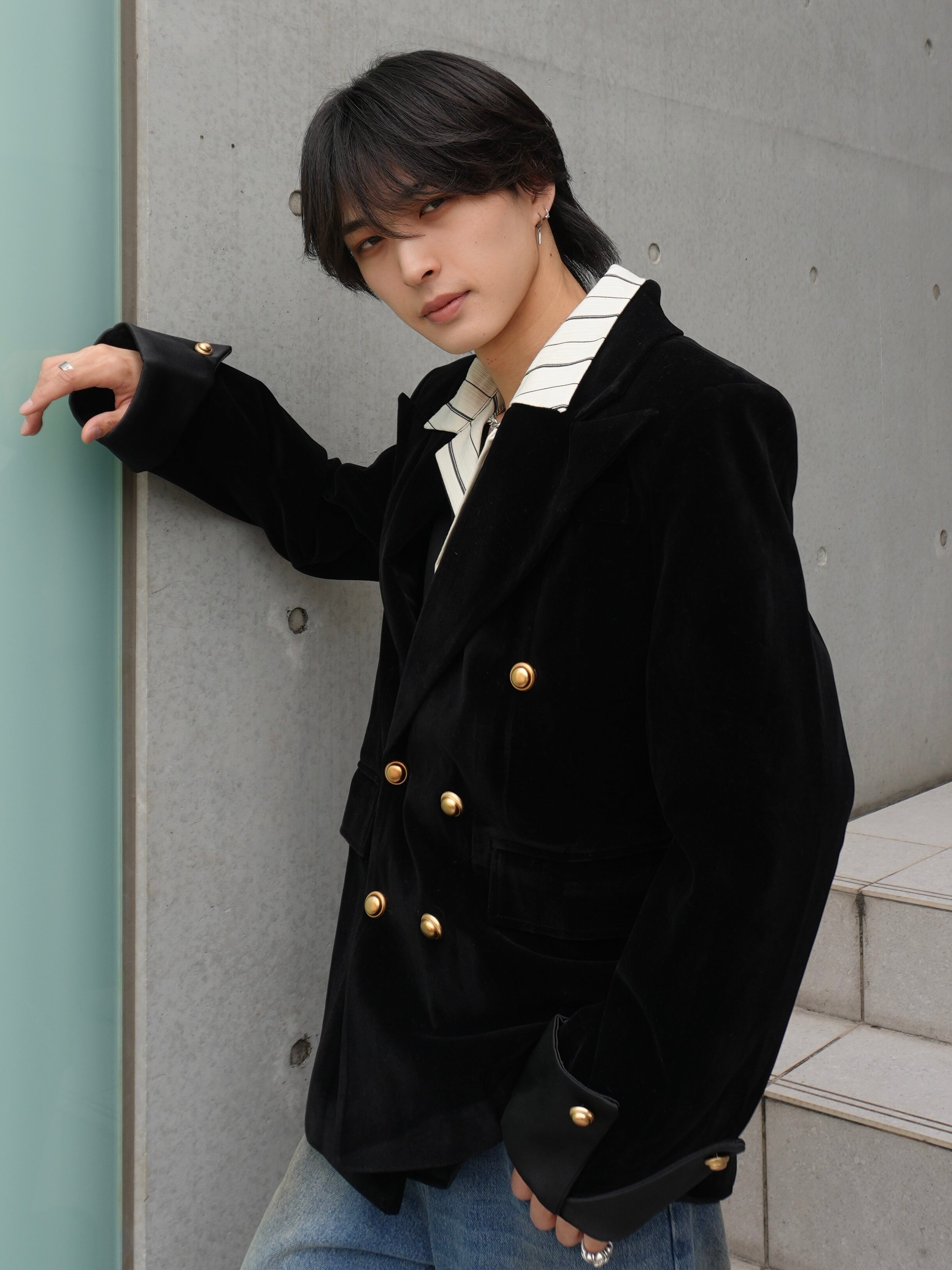 alude テーラードジャケット　定価28000円 ALUDE SELECT】double tailored suede jacket | 【ALUDE】韓国メンズ