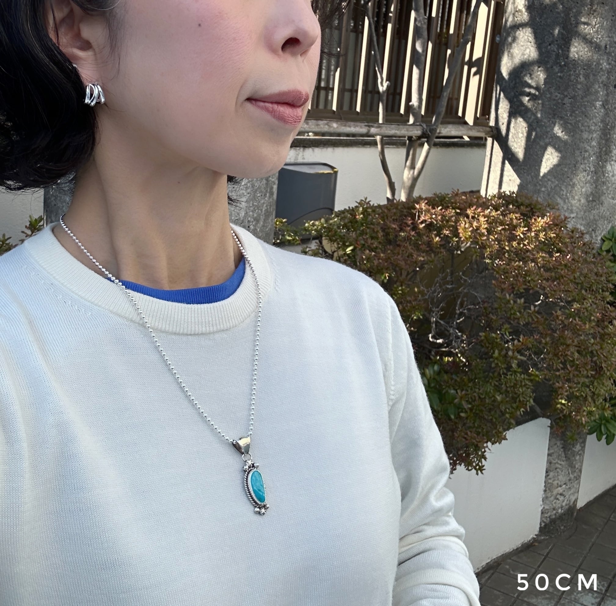 Indian Jewelry 》ROBERT MARTINEZ キングマン ターコイズ ペンダント