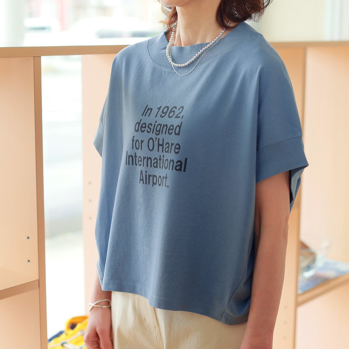 Munich (ミューニック) ウォッシュドジャージー レタードプリント Tシャツ