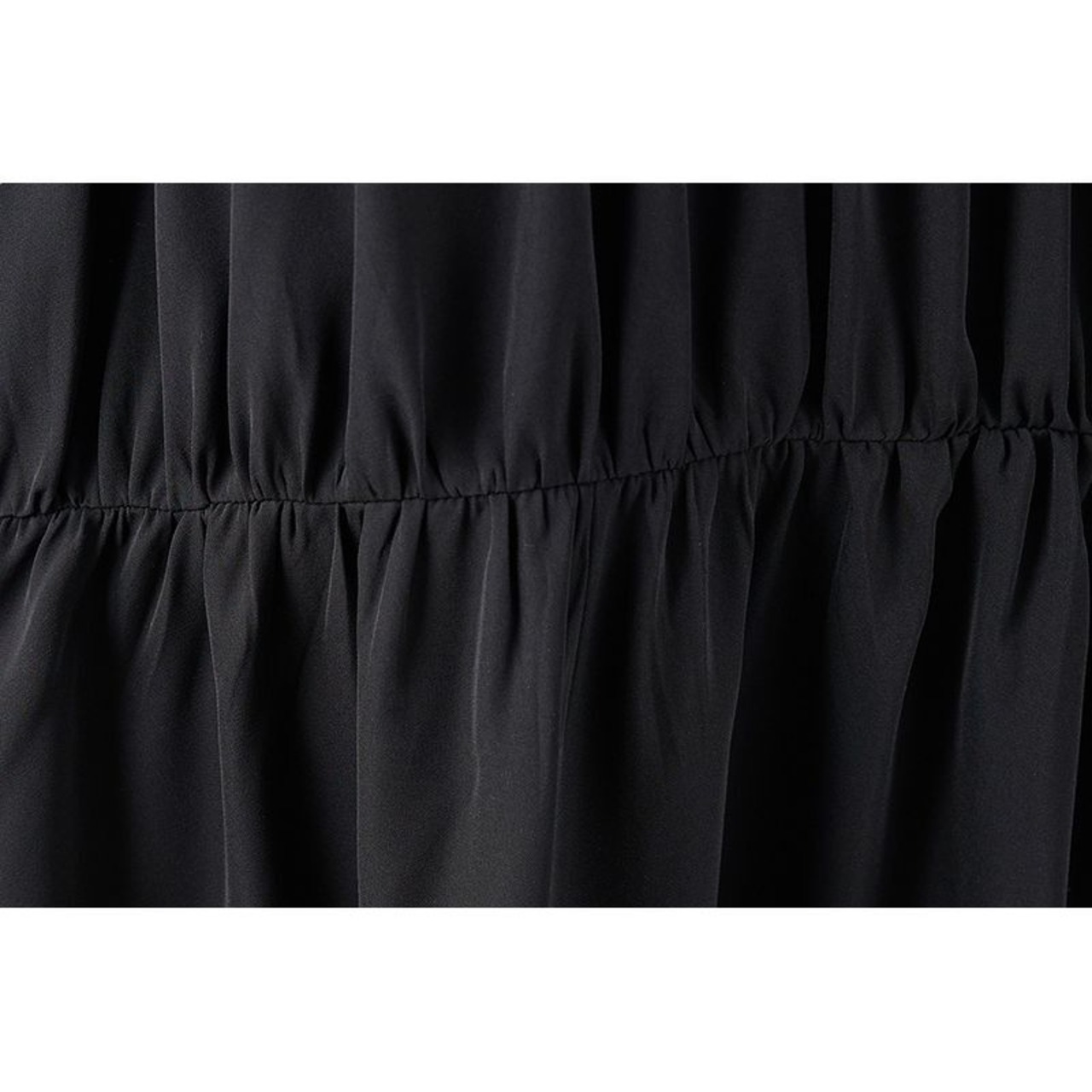 ギャザーフリル ロングワンピース 00308