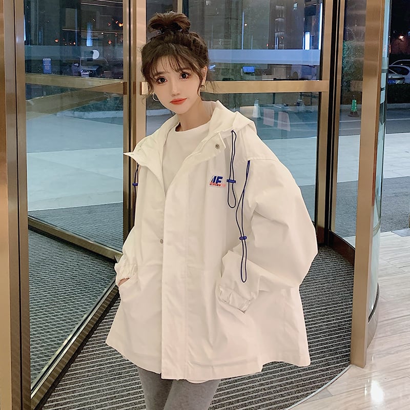 フード付きウインドブレーカー ジャケット 薄手 カジュアルジャケット