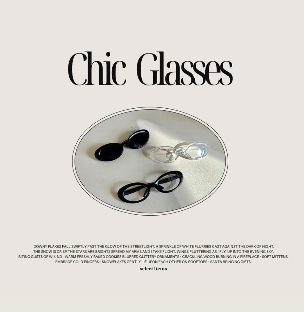 【seenii】chic eyewear (3 colors)