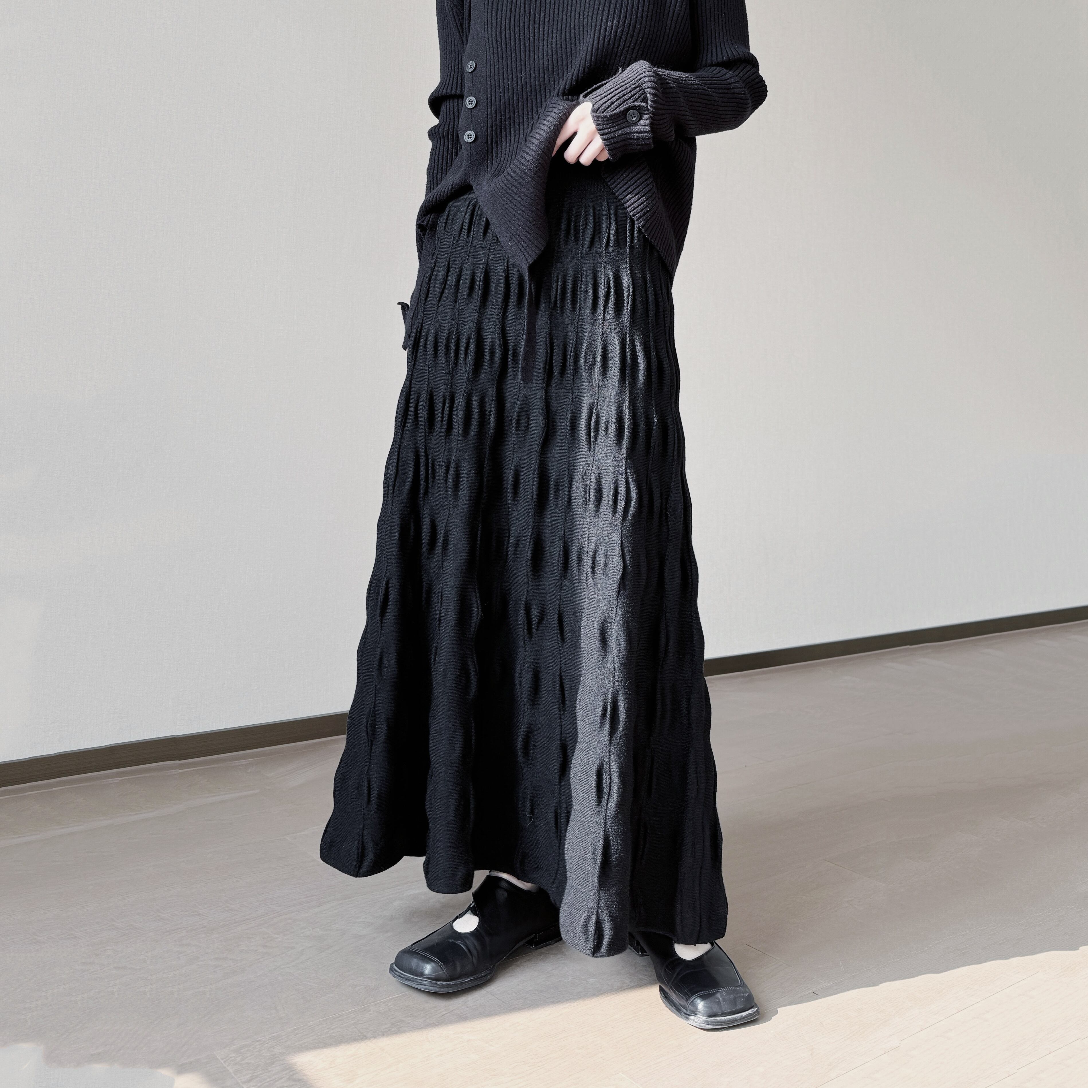 ayame　リハーサルスカート　5枚 Vert マルチブロックシャーリングジャカードスカート(ペチコート