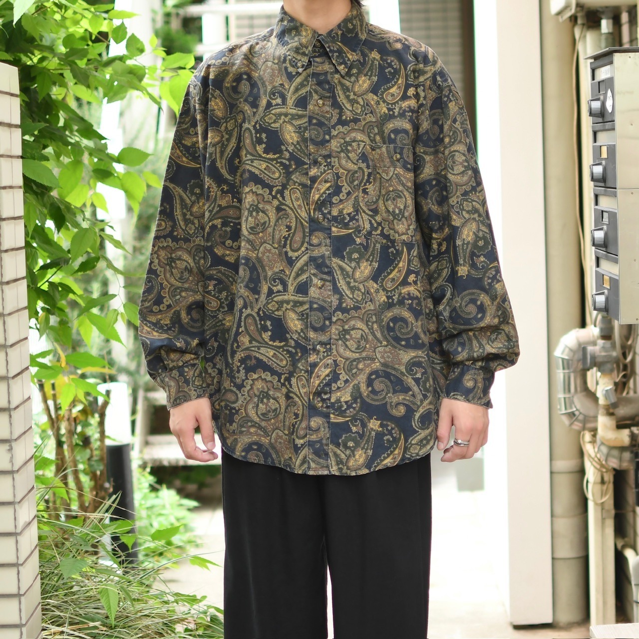 paisley pattern linen shirt