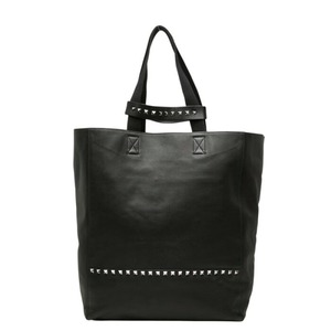 ヴァレンチノ ガラヴァーニ ロックスタッズ 斜め掛け ショルダーバッグ ブラック レザー レディース Valentino 【中古】