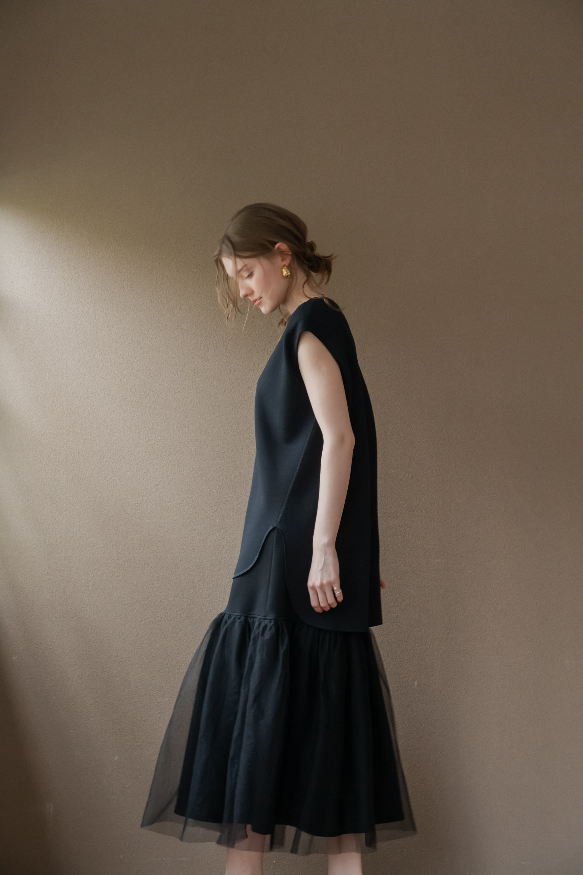 pois ポワ　hem tulle skirt ヘムチュールスカート　ブラック hem tulle skirt | pois