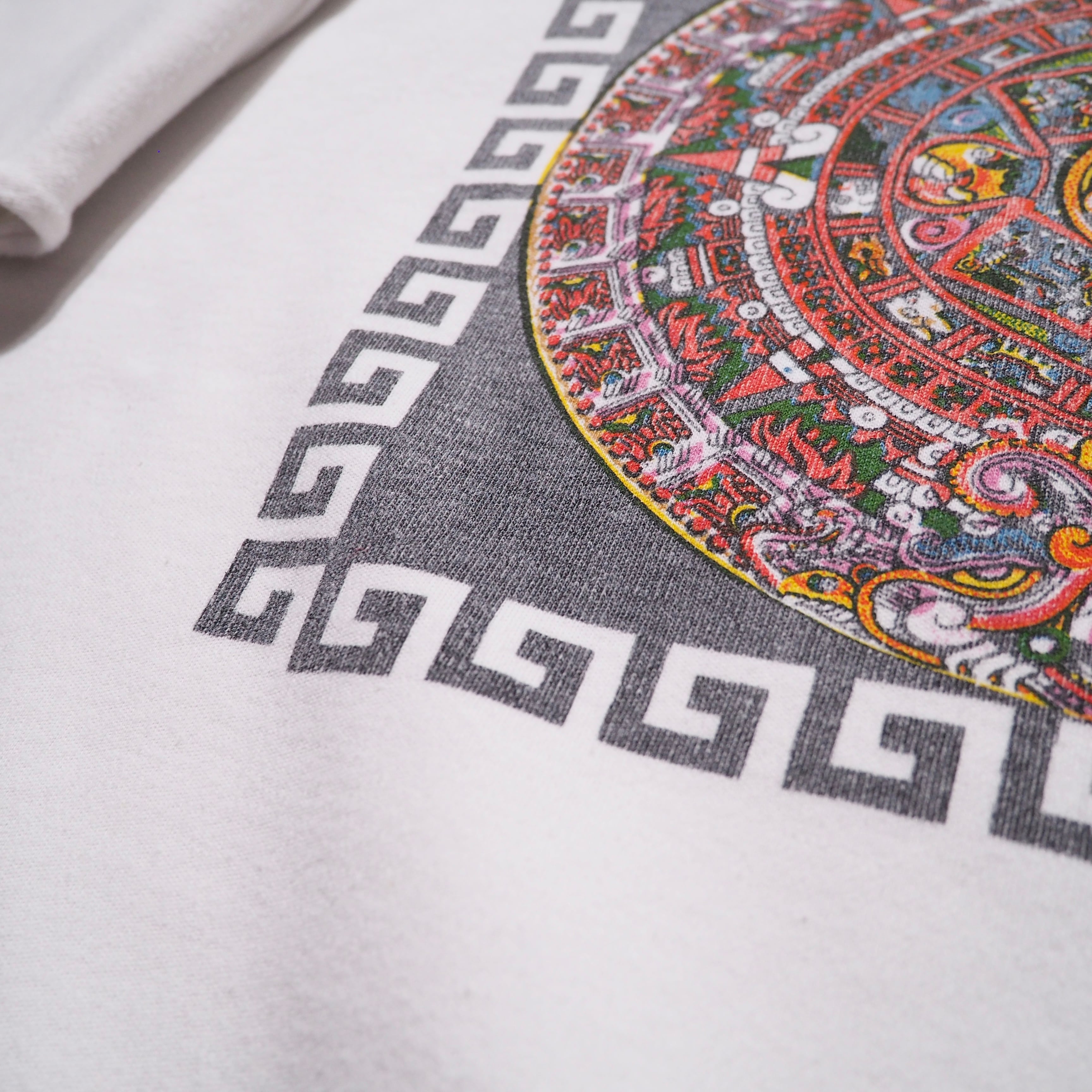 " 曼荼羅 " Mexican Art printed Vintage loose SS Tee