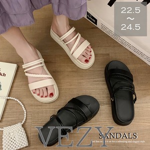 厚底サンダル 編み 全2色 ストラップサンダル スリッパ ビーチサンダル 夏 韓国ファッション おしゃれ 履きやすい 美脚 オルチャン 歩きやすい 靴 shoes シューズ ベジー VEZY ItemNo.【17463909 】