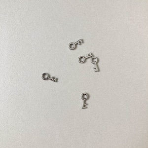 シンプルな鍵のステンレスチャーム