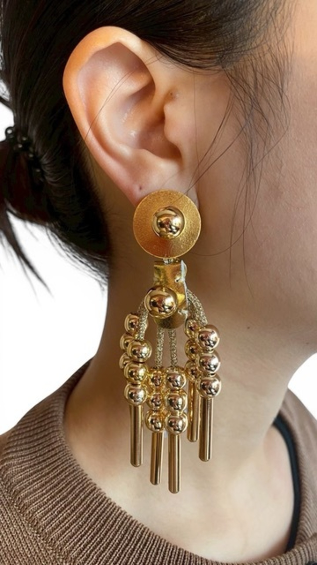 【26AW 先行予約】FUMIE TANAKA フミエタナカ / fringe ball earring - 1