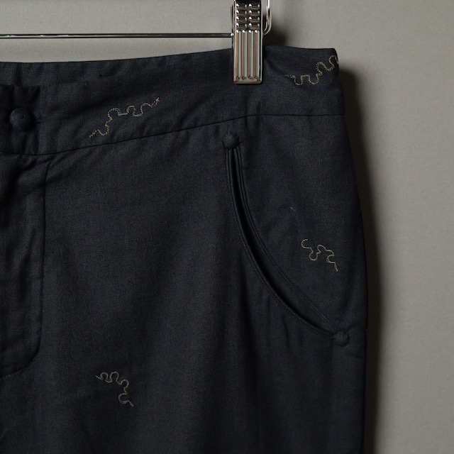 [HaaT]　Botanical Embroidery Pants