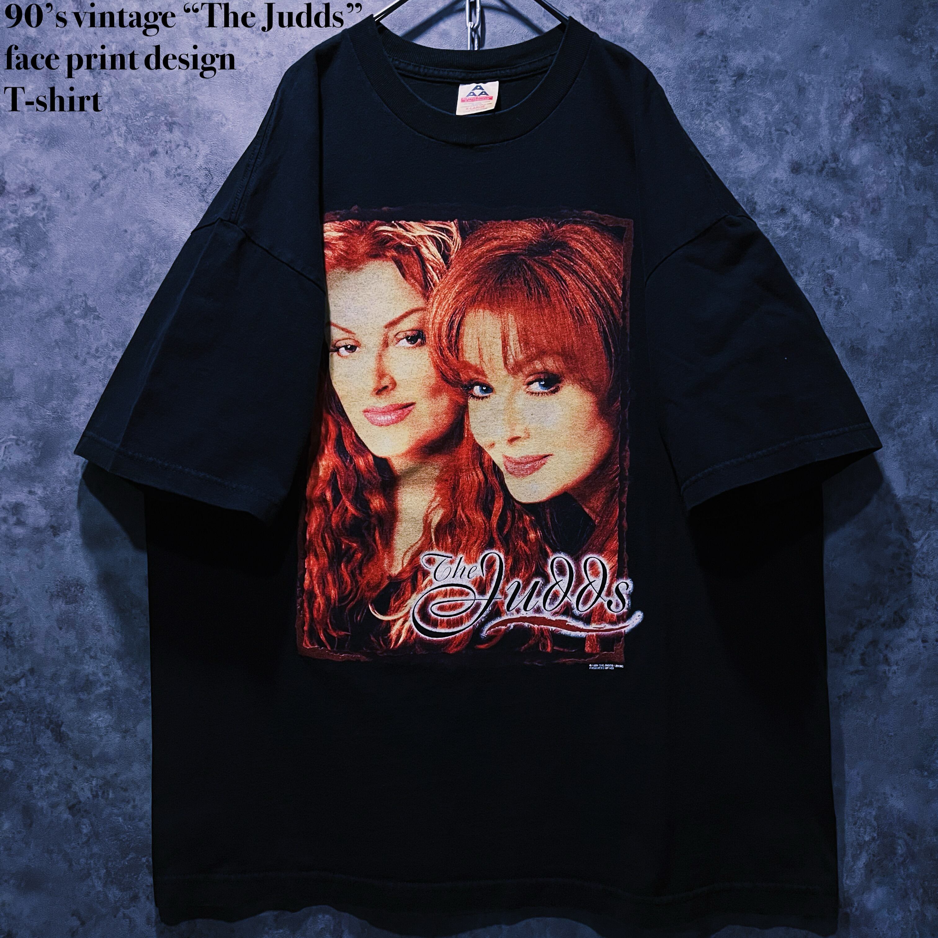 【doppio】90’s vintage “The Judds” face print design T-shirt