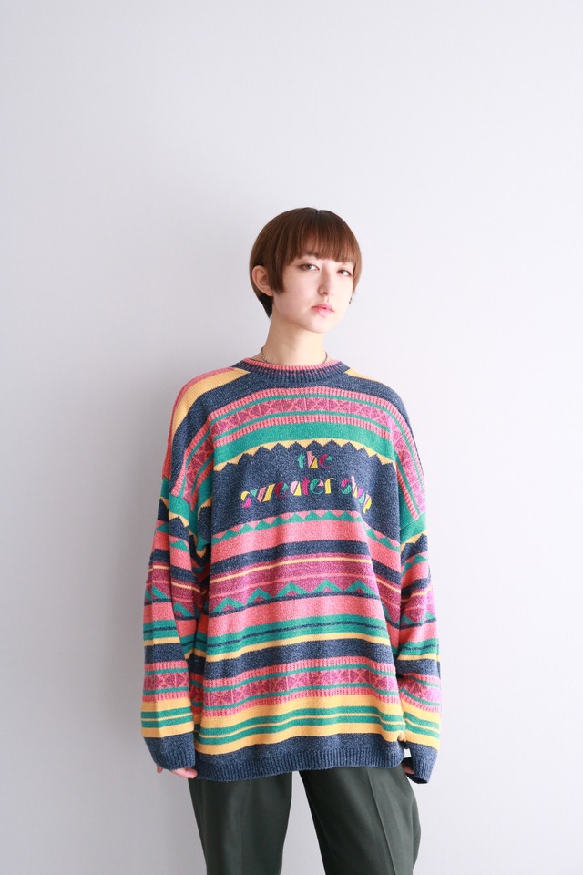 Vintage the sweater shop colorful knit