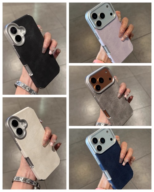 デニムデザイン iPhone17 Pro Maxケース メタリックフレーム×デニム生地 iPhone17 Proケース 大人カジュアル 高級感 iPhone16 15 14 13Pro保護ケース 男女問わず使えるユニセックス仕様 スリムで持ちやすく耐衝撃性も◎