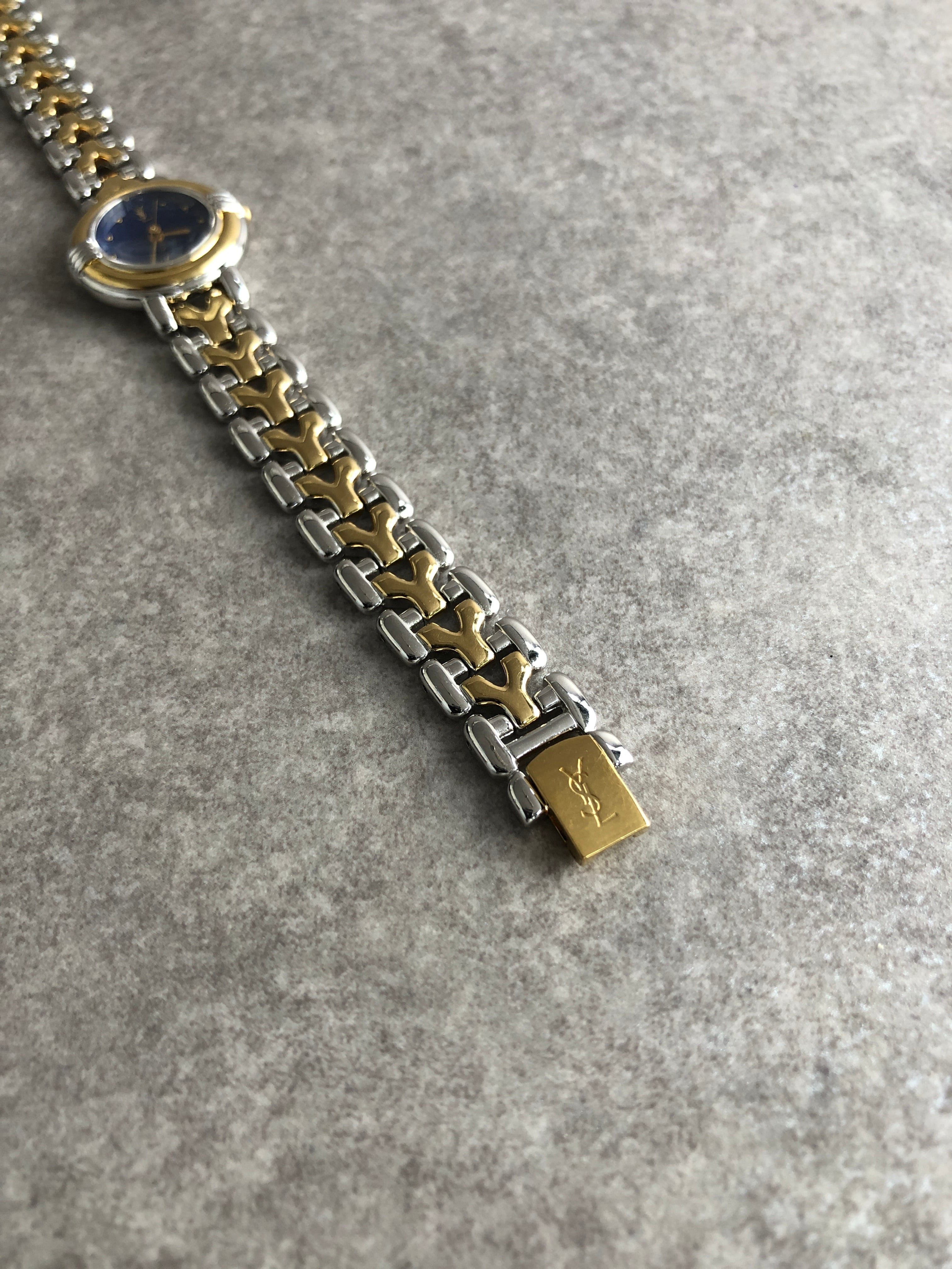 Yves Saint Laurent イヴ・サンローラン 腕時計 シルバー×ブラック YSL