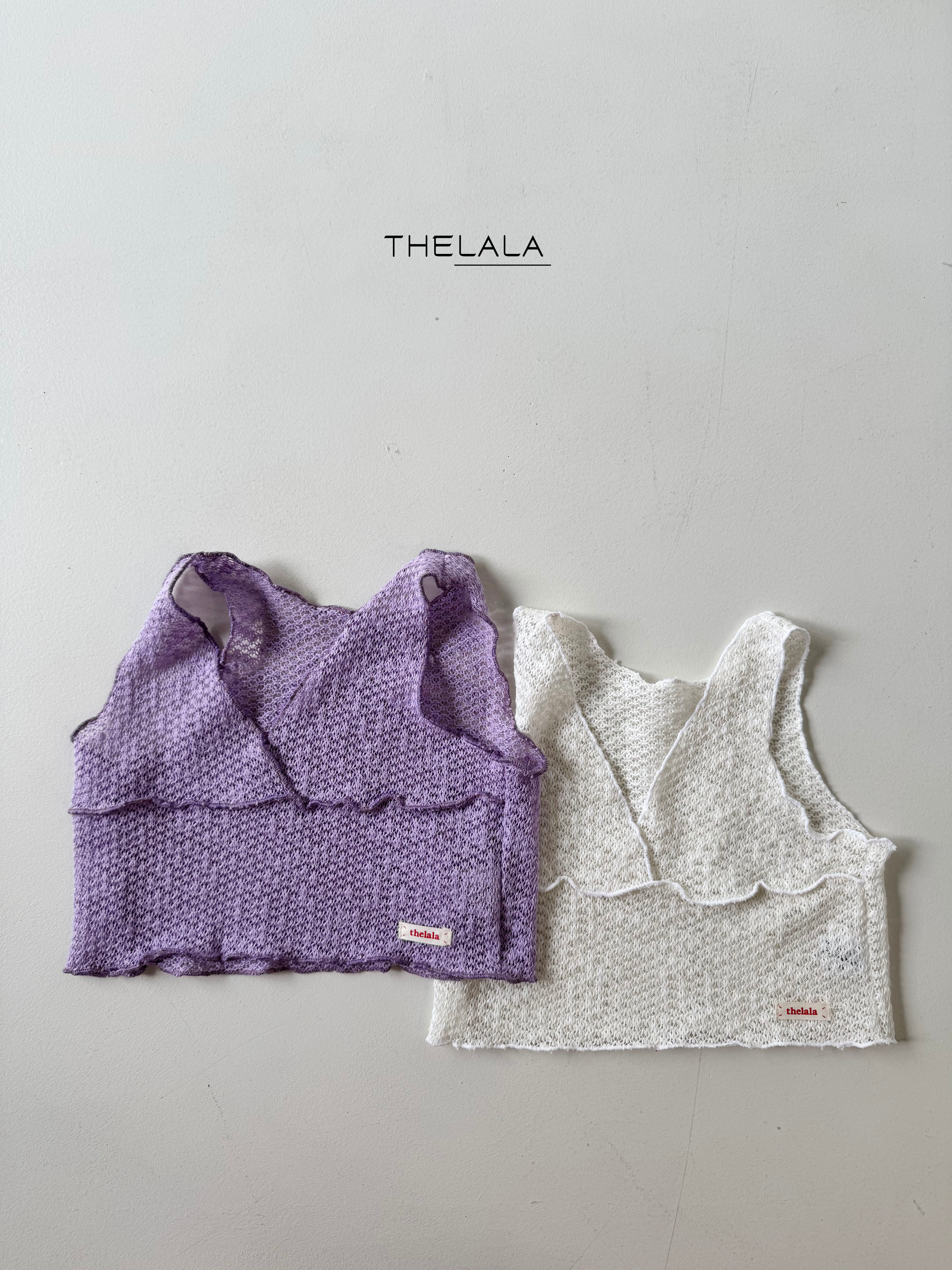 mesh knit vest【the lala】※7月中旬〜下旬発送予定