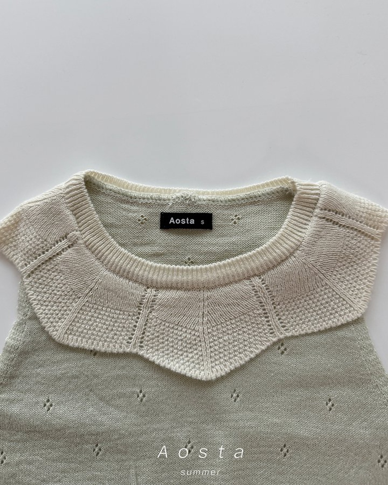 [Aosta] Frill Tee / [아오스타] 니트프릴티
