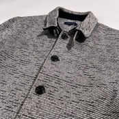 TAKA-Q タカキュー 裏フリース フロントボタン ニット地 ジャケット コート サイズ L /グレー系/メンズ