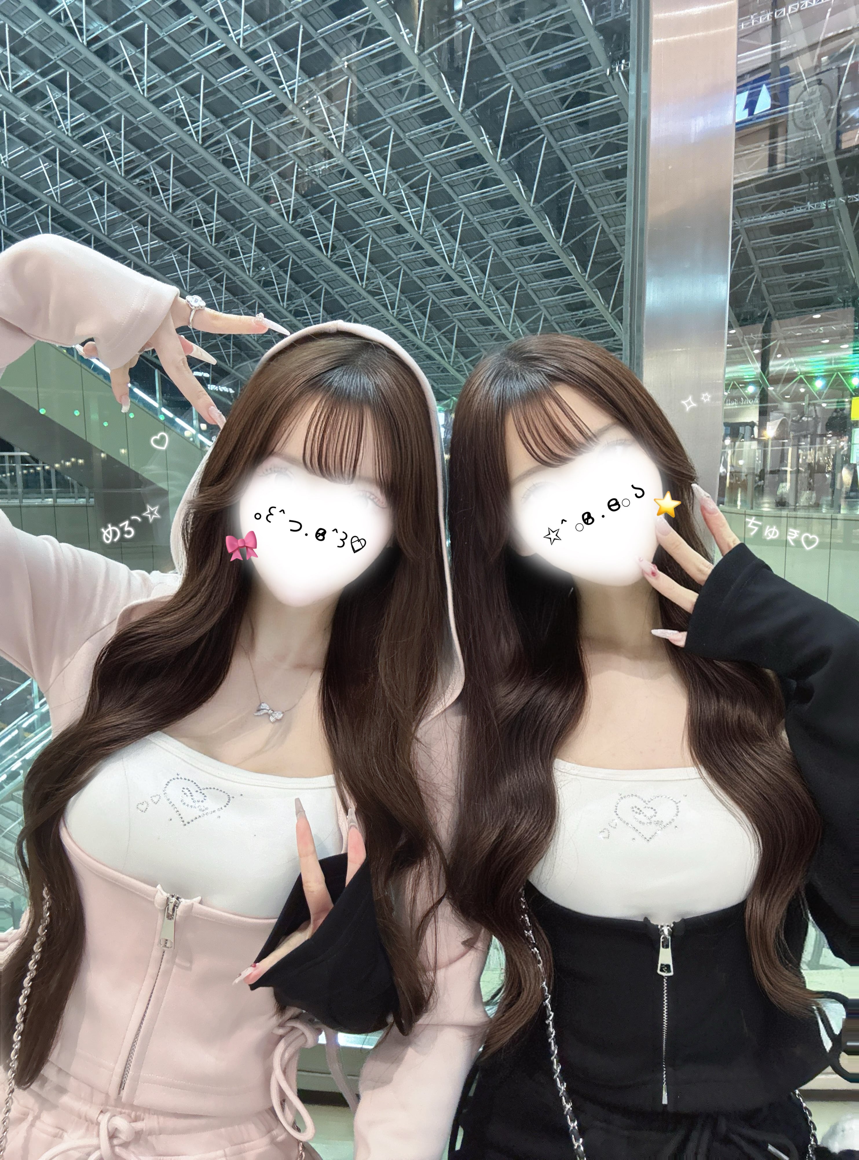 3日間限定⭐︎受注再再販】Cross bijou ribbon 3set up【ピンク