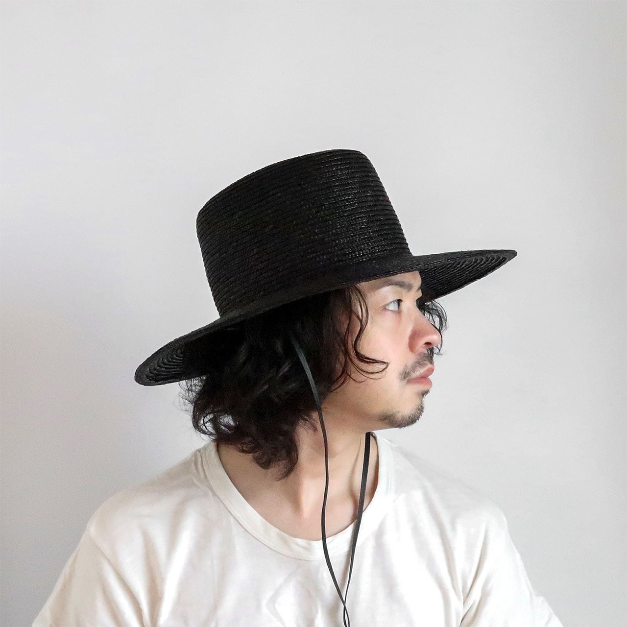 bocodeco 麦わら帽子 bocodeco｜Straw Wide Brim Hat -Black- | Ma'n'Ma（まんま）| 長く