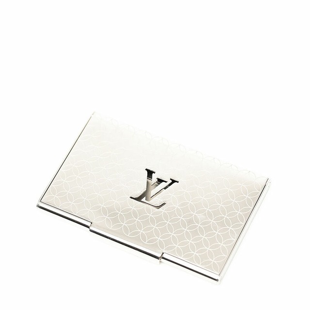 ルイ ヴィトン ポルト カルト シャンゼリゼ カードケース 名刺入れ M65227 シルバー メタル メンズ LOUIS VUITTON 【中古】