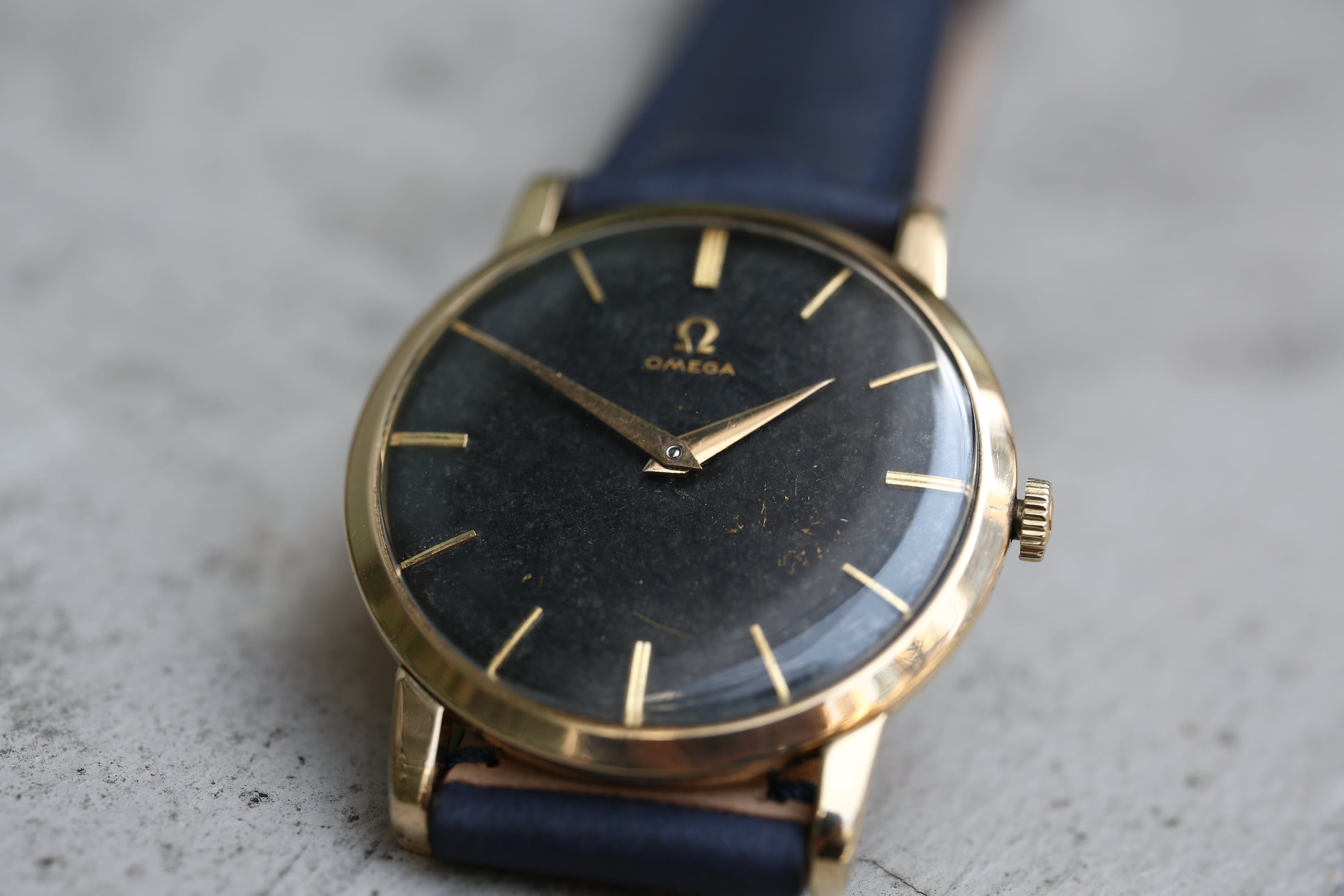 【OMEGA】 1950’s オメガ ノンネーム 2針 オリジナルブラックミラー マットエイジング ドレスウォッチ 手巻き OH /  Vintagewatch / Cal.511 | アンティーク・ビンテージ時計修理・販売 WhiteKings(ホワイトキングス)