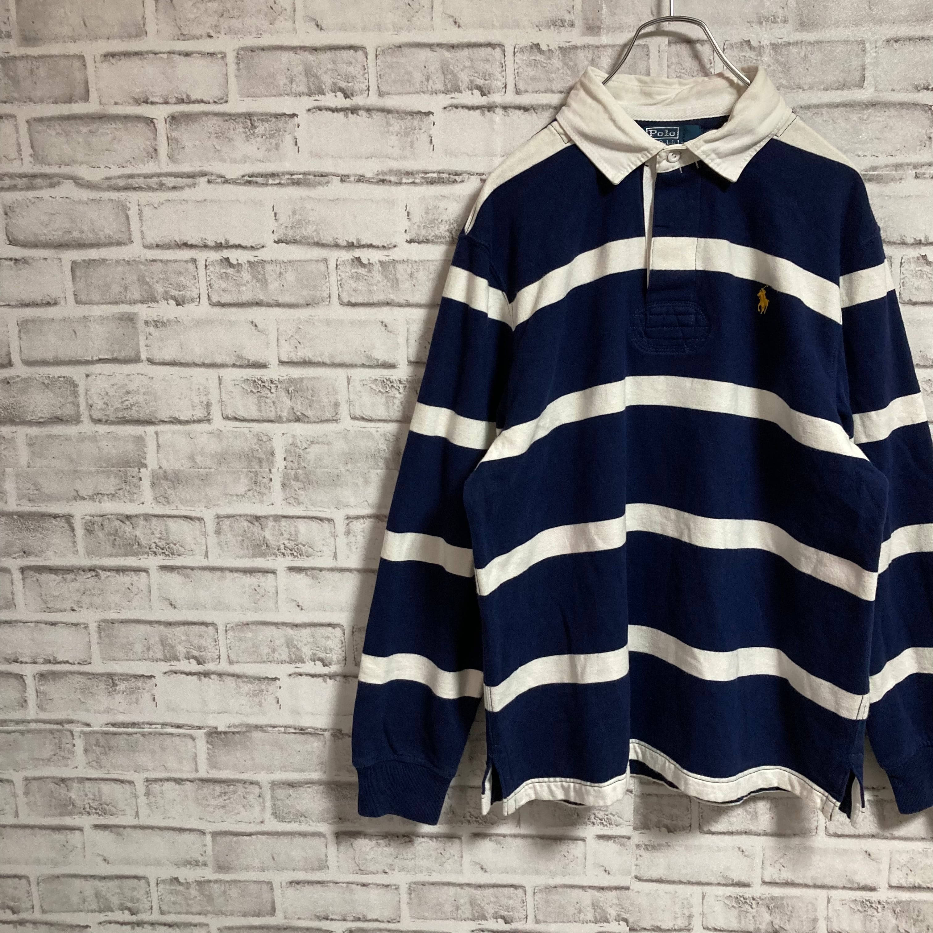 【Polo Ralph Lauren】L/S Rugger Shirt L 90s ラルフローレン