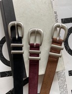 【新作5％OFF・3日間】牛革100％・Real Suede Belt_3colors