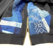 【hoodi48】 Remake Hoodie Black × indigo