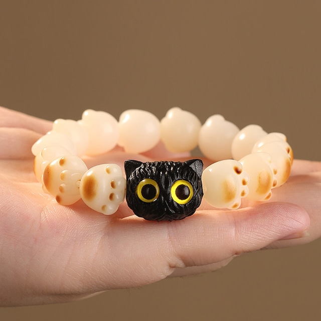 ♥指にからませて揉みほぐす、心が整う！【MFQシリーズ】★アクセサリー★ ブレスレット ユニセックス 猫 猫柄 ねこ