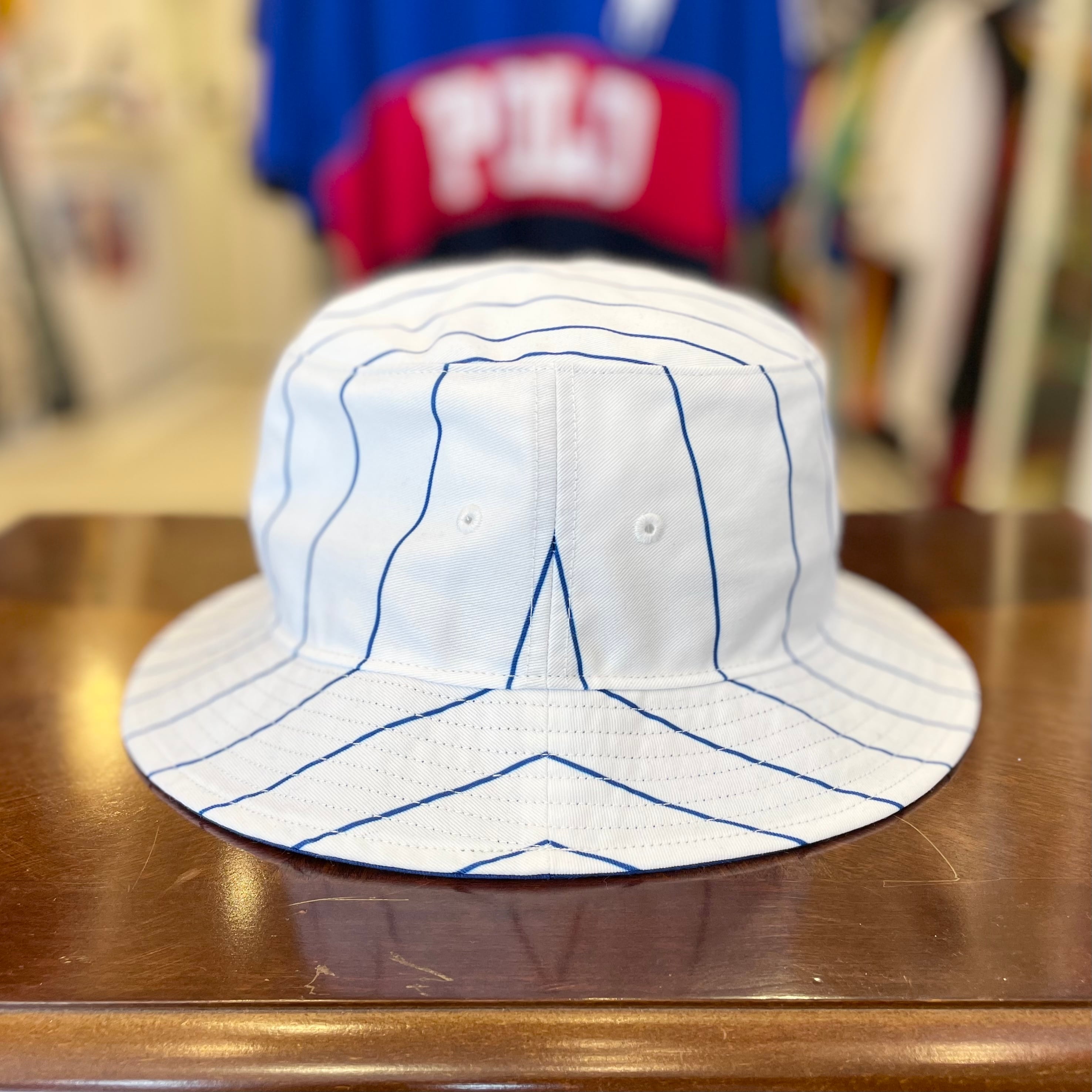 '47 フォーティーセブン MLB Los Angeles Dodgers ロサンゼルス ドジャース Pinstriped Bucket Hat  ピンストライプ バケットハット